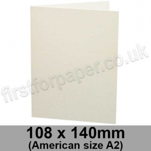 Colorset Recycled, Pre-creased, Single Fold Cards, 270gsm, 108 x 140mm (American A2), Natural