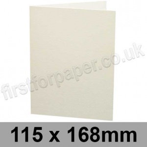 Colorset Recycled, Pre-creased, Single Fold Cards, 270gsm, 115 x 168mm, Natural