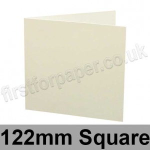 Colorset Recycled, Pre-creased, Single Fold Cards, 270gsm, 122mm Square, Natural