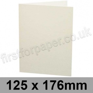 Colorset Recycled, Pre-creased, Single Fold Cards, 270gsm, 125 x 176mm, Natural