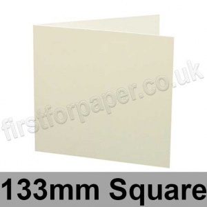 Colorset Recycled, Pre-creased, Single Fold Cards, 270gsm, 133mm Square, Natural