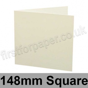 Colorset Recycled, Pre-creased, Single Fold Cards, 270gsm, 148mm Square, Natural