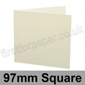Colorset Recycled, Pre-creased, Single Fold Cards, 270gsm, 97mm Square, Natural