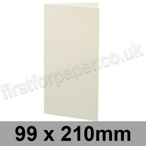 Colorset Recycled, Pre-creased, Single Fold Cards, 270gsm, 99 x 210mm, Natural