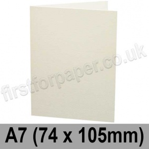 Colorset Recycled, Pre-creased, Single Fold Cards, 270gsm, 74 x 105mm (A7), Natural
