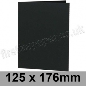 Colorset Recycled, Pre-creased, Single Fold Cards, 270gsm, 125 x 176mm, Nero
