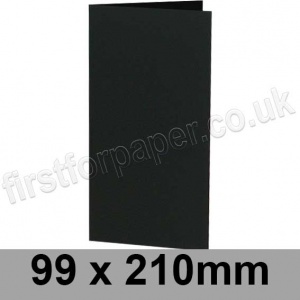Colorset Recycled, Pre-creased, Single Fold Cards, 270gsm, 99 x 210mm, Nero