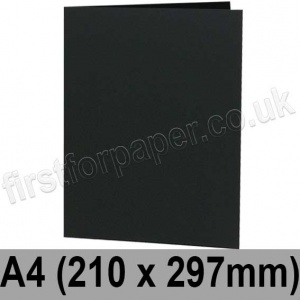 Colorset Recycled, Pre-creased, Single Fold Cards, 270gsm, 210 x 297mm (A4), Nero