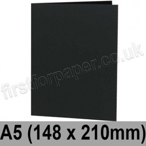 Colorset Recycled, Pre-creased, Single Fold Cards, 270gsm, 148 x 210mm (A5), Nero