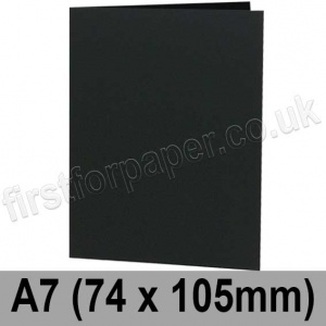 Colorset Recycled, Pre-creased, Single Fold Cards, 270gsm, 74 x 105mm (A7), Nero