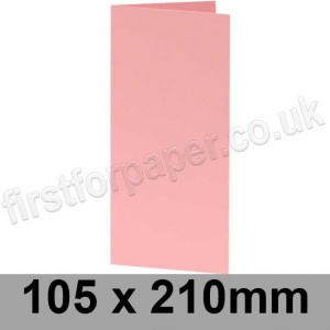 Colorset Recycled, Pre-creased, Single Fold Cards, 270gsm, 105 x 210mm, Pink Ice