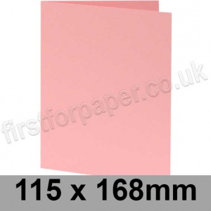 Colorset Recycled, Pre-creased, Single Fold Cards, 270gsm, 115 x 168mm, Pink Ice
