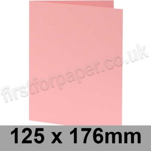 Colorset Recycled, Pre-creased, Single Fold Cards, 270gsm, 125 x 176mm, Pink Ice