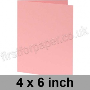 Colorset Recycled, Pre-creased, Single Fold Cards, 270gsm, 102 x 152mm (4 x 6 inch), Pink Ice