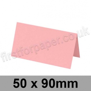 Colorset Recycled, Pre-creased, Place Cards, 270gsm, 50 x 90mm, Pink Ice