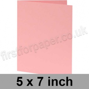 Colorset Recycled, Pre-creased, Single Fold Cards, 270gsm, 127 x 178mm (5 x 7 inch), Pink Ice