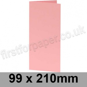 Colorset Recycled, Pre-creased, Single Fold Cards, 270gsm, 99 x 210mm, Pink Ice