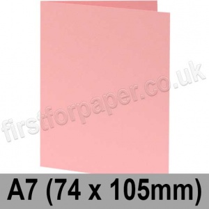Colorset Recycled, Pre-creased, Single Fold Cards, 270gsm, 74 x 105mm (A7), Pink Ice