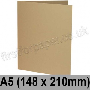 Colorset Recycled, Pre-creased, Single Fold Cards, 270gsm, 148 x 210mm (A5), Sandstone
