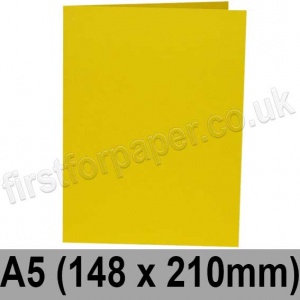 Colorset Recycled, Pre-creased, Single Fold Cards, 270gsm, 148 x 210mm (A5), Solar