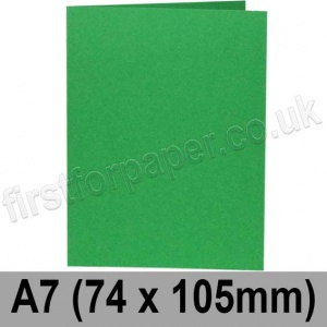 Colorset Recycled, Pre-creased, Single Fold Cards, 270gsm, 74 x 105mm (A7), Spring Green