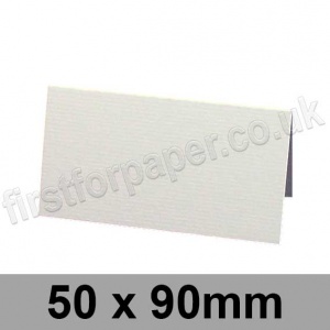 Conqueror Laid, Pre-creased, Place Cards, 300gsm, 50 x 90mm, Brilliant White