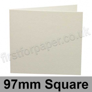 Conqueror Laid, Pre-creased, Single Fold Cards, 300gsm, 97mm Square, High White