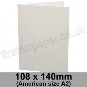 Conqueror Laid, Pre-creased, Single Fold Cards, 300gsm, 108 x 140mm (American A2), Brilliant White