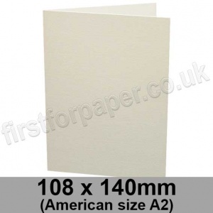 Conqueror Laid, Pre-creased, Single Fold Cards, 300gsm, 108 x 140mm (American A2), High White