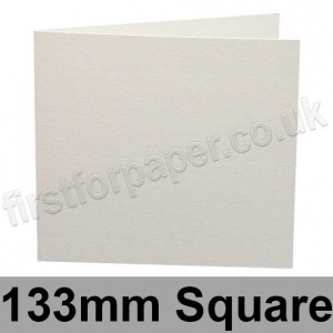 Conqueror Laid, Pre-creased, Single Fold Cards, 300gsm, 133mm Square, Brilliant White