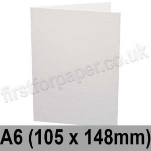 Conqueror Laid, Pre-creased, Single Fold Cards, 300gsm, 105 x 148mm (A6), Diamond White