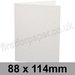 Conqueror Wove, Pre-creased, Single Fold Cards, 300gsm, 88 x 114mm, Brilliant White