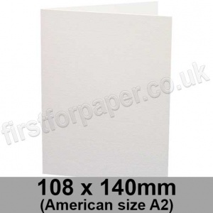 Conqueror Wove, Pre-creased, Single Fold Cards, 300gsm, 108 x 140mm (American A2), Brilliant White