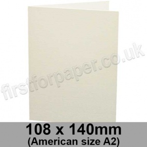 Conqueror Wove, Pre-creased, Single Fold Cards, 300gsm, 108 x 140mm (American A2), High White