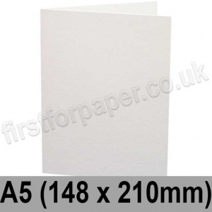 Conqueror Wove, Pre-creased, Single Fold Cards, 300gsm, 148 x 210mm (A5), Brilliant White