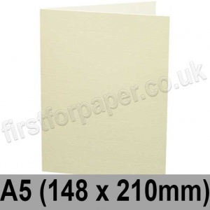 Conqueror Wove, Pre-creased, Single Fold Cards, 300gsm, 148 x 210mm (A5), Cream