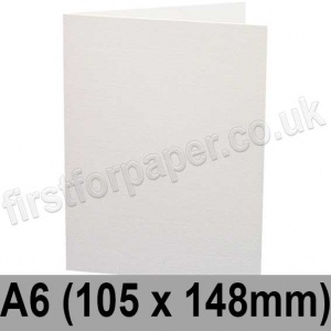 Conqueror Wove, Pre-creased, Single Fold Cards, 300gsm, 105 x 148mm (A6), Brilliant White