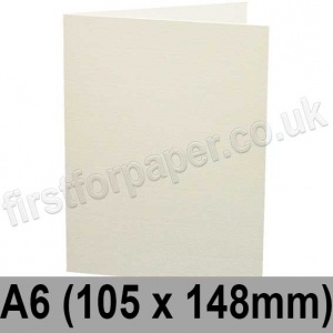 Conqueror Wove, Pre-creased, Single Fold Cards, 300gsm, 105 x 148mm (A6), High White