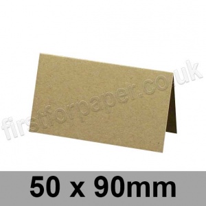 Cairn Eco Kraft, Pre-creased, Place Cards, 280gsm, 50 x 90mm