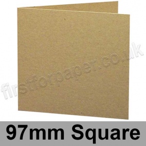 Cairn Eco Kraft, Pre-creased, Single Fold Cards, 280gsm, 97mm Square