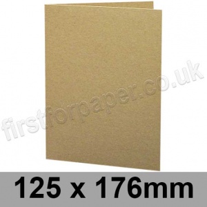 Cairn Eco Kraft, Pre-creased, Single Fold Cards, 280gsm, 125 x 176mm