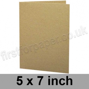 Cairn Eco Kraft, Pre-creased, Single Fold Cards, 280gsm, 127 x 178mm (5 x 7 inch)