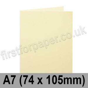 Cumulus, Pre-Creased, Single Fold Cards, 250gsm, 74 x 105mm (A7), Cream