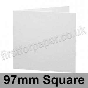 Cumulus, Pre-Creased, Single Fold Cards, 350gsm, 97mm Square, White
