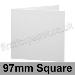 Cumulus, Pre-Creased, Single Fold Cards, 250gsm, 97mm Square, White