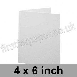 Cumulus, Pre-Creased, Single Fold Cards, 350gsm, 102 x 152mm (4 x 6 inch), White