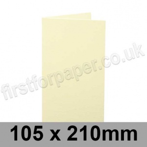 Cumulus, Pre-Creased, Single Fold Cards, 250gsm, 105 x 210mm, Cream