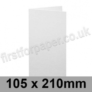 Cumulus, Pre-Creased, Single Fold Cards, 250gsm, 105 x 210mm, White