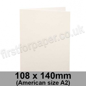 Cumulus, Pre-Creased, Single Fold Cards, 250gsm, 108 x 140mm (American A2), Natural