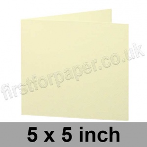 Cumulus, Pre-Creased, Single Fold Cards, 250gsm, 127mm (5 inch) Square, Cream